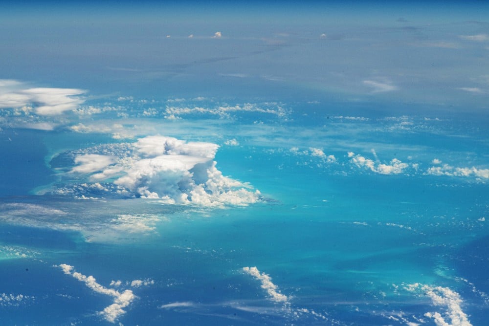 Dust and storm clouds over Grand Bahama