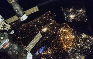 Northern Europe at night