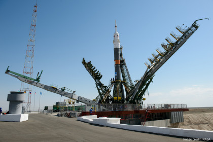 You will see the rocket on the launch pad.