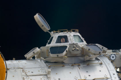 The new cupola is a great place to take photos of Earth.