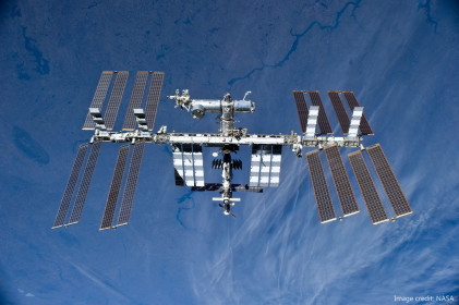 While staying on the International Space Station